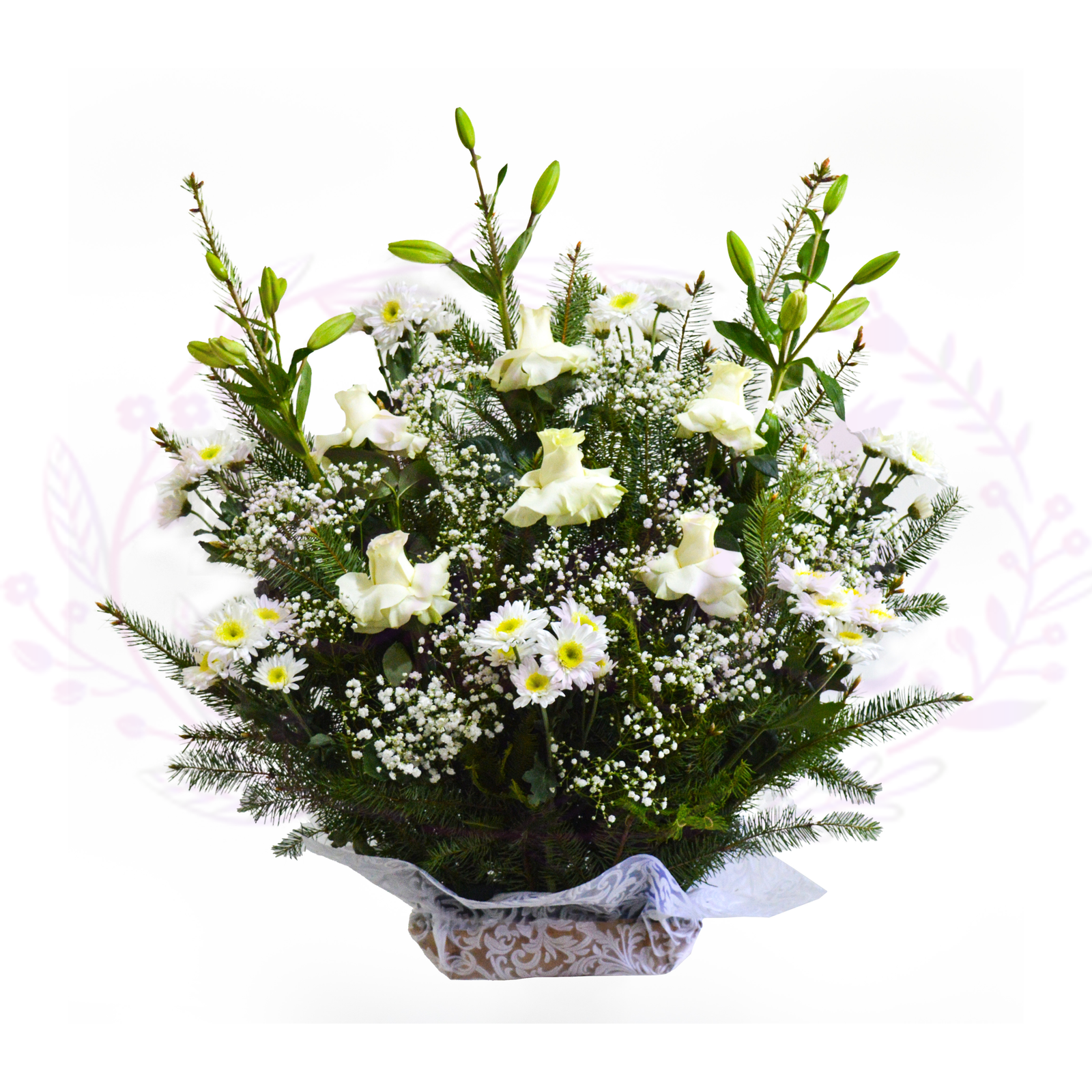 ARREGLO ROSAS Y LILIUMS